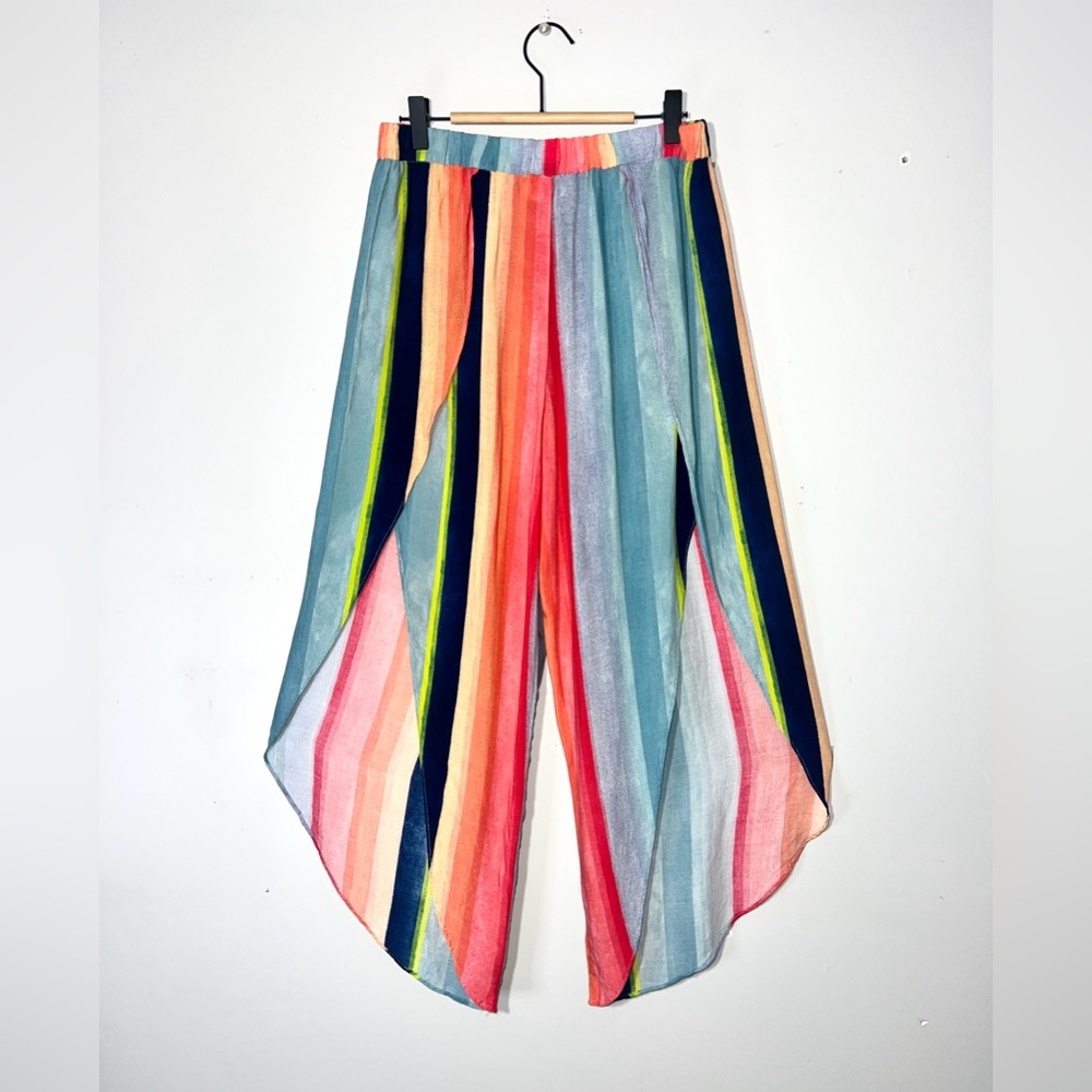 Anthropologie The Artwork Of Carla Weeks Wide Split Leg Pants Multicolor XS